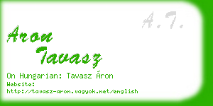 aron tavasz business card