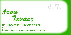 aron tavasz business card